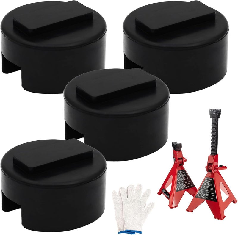 ZOSANY 4PCS Pinch Weld Jack Pad, Floor Jack Pad Adapter for BMW and Mini, BMW Jack Pad Adapter Slotted Frame Rail Pinch welds Protector for Floor Jack, Puck BMW Jack Stand Adapter with Storage Bag - Image 1
