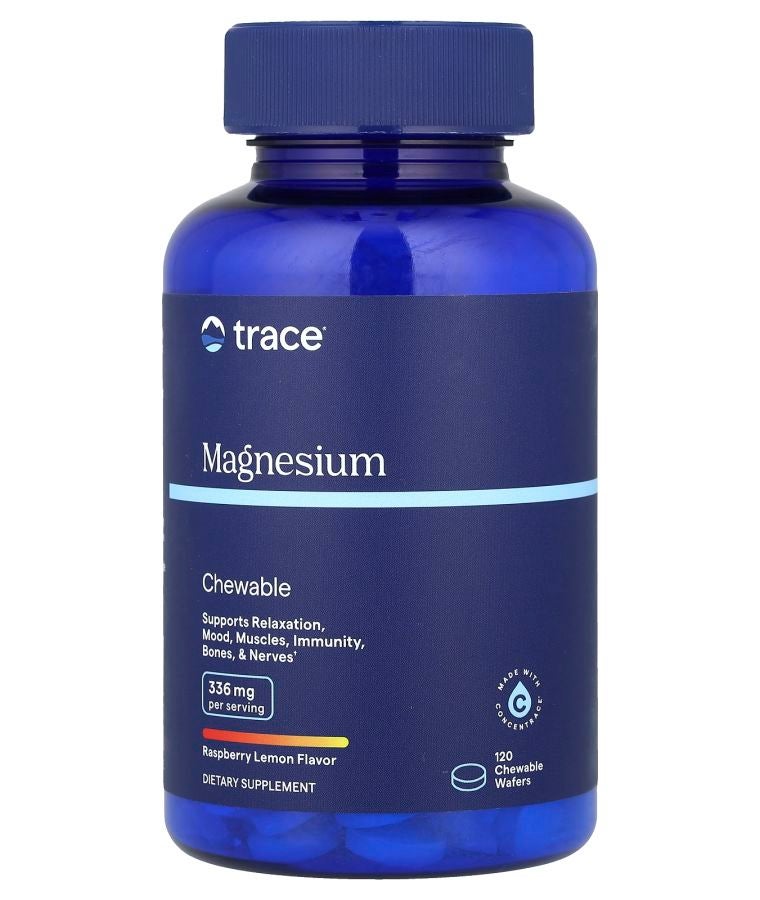 TRACE Magnesium Chewable Raspberry Lemon  120 Chewable Wafers
