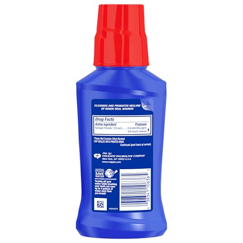 Colgate Peroxyl Antiseptic Mouth Sore Rinse, Alcohol Free, 1.5% Hydrogen Peroxide, Mild Mint, 8.45 Ounce - Image 2