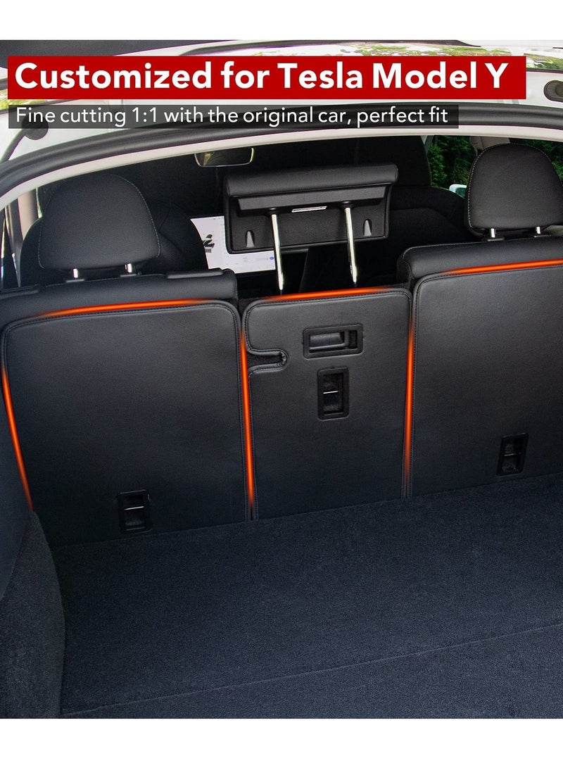 SYOSI Second Row Seats Back Cover for Tesla Model Y, All Weather Seat Protector Pet Mat for 2023 2022 2021 2020 Model Y - Image 3