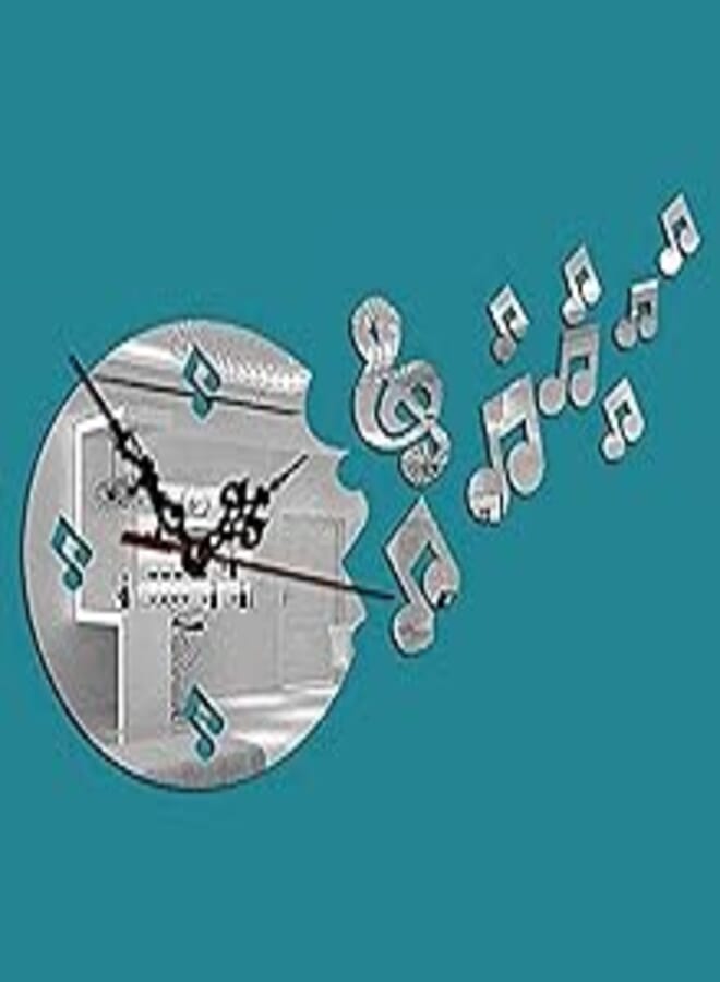 Fashion Music Notes DIY design decorative Wall Clocks Mirror Stickers Clock-xx