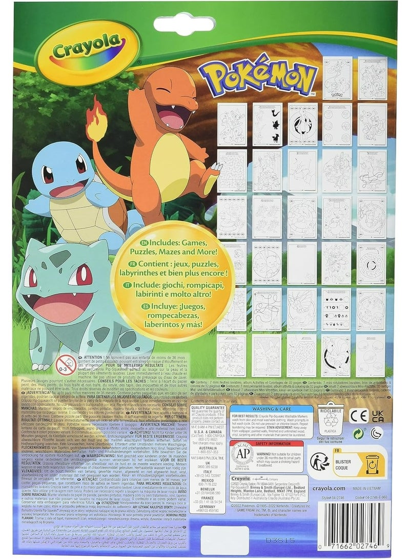 Crayola - Pokemon Activities Coloring Book | 32 Pages with 7 Markers Included - Featuring All Your Favorite Pokemon Characters - Creative Fun at Home and On-the-Go | Ages 3+ - Image 4