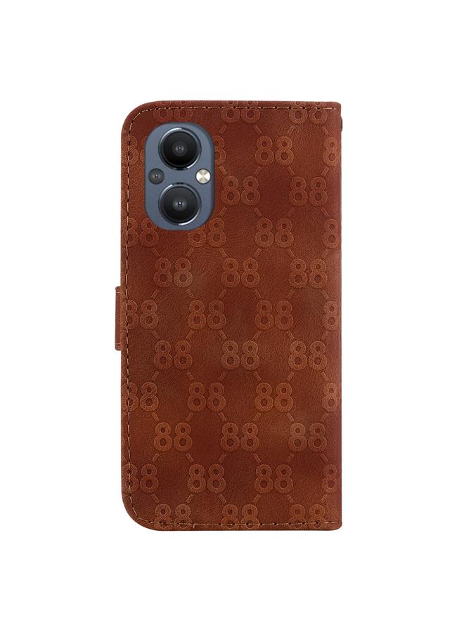 S-TOP Case For OnePlus Nord 2 5G Double 8-shaped Embossed Leather Phone Case - Image 3
