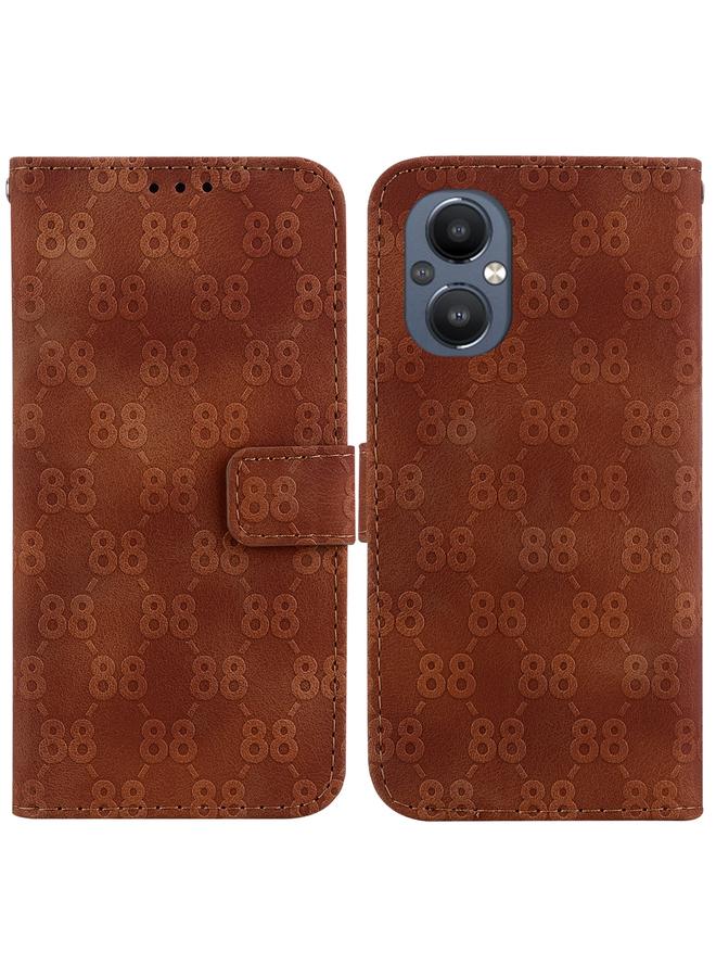 S-TOP Case For OnePlus Nord 2 5G Double 8-shaped Embossed Leather Phone Case - Image 1