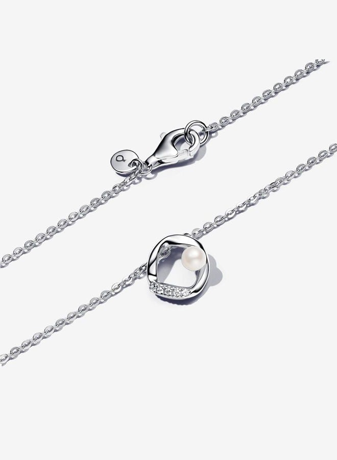 Pan Home Women's Necklace Adjustable Inlaid Pearl Necklace Collarbone Chain  - Image 3