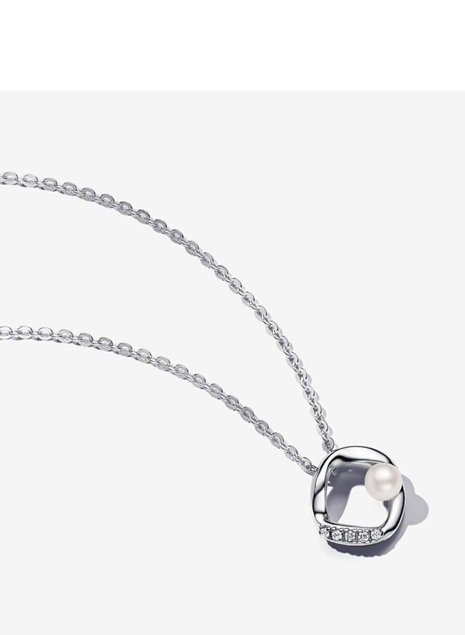 Pan Home Women's Necklace Adjustable Inlaid Pearl Necklace Collarbone Chain  - Image 1