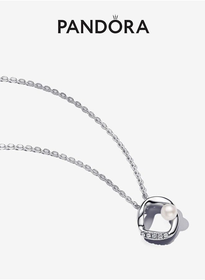Pandora Violet Pandora Women's Necklace Adjustable Inlaid Pearl Necklace Collarbone Chain  - Image 1