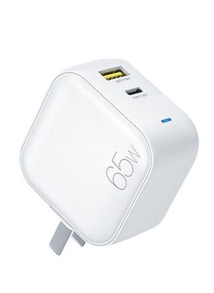 WEKOME - High Quality 65-Watt Fast charger, 65 W Power Adapter, Fast Wall Charger, Compatible With All Types of Iphone, Android, Ipad, Tablet, USB C and USB ports, Quick Charge, 3 port Wall Plug, WP-U11 - Image 1