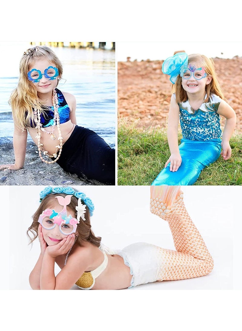 عام “أقنعة ورقية على شكل نظارات لحفلات حورية البحر للأطفال، 24 قطعة، نظارات حفلات للأطفال، لقطات صور حفلة عيد الميلاد للأطفال، نظارات ورقية بتصميم حورية البحر للمناسبات الصيفية، تزيين للأطفال، عناصر تصوير احتفالية.” - Image 2