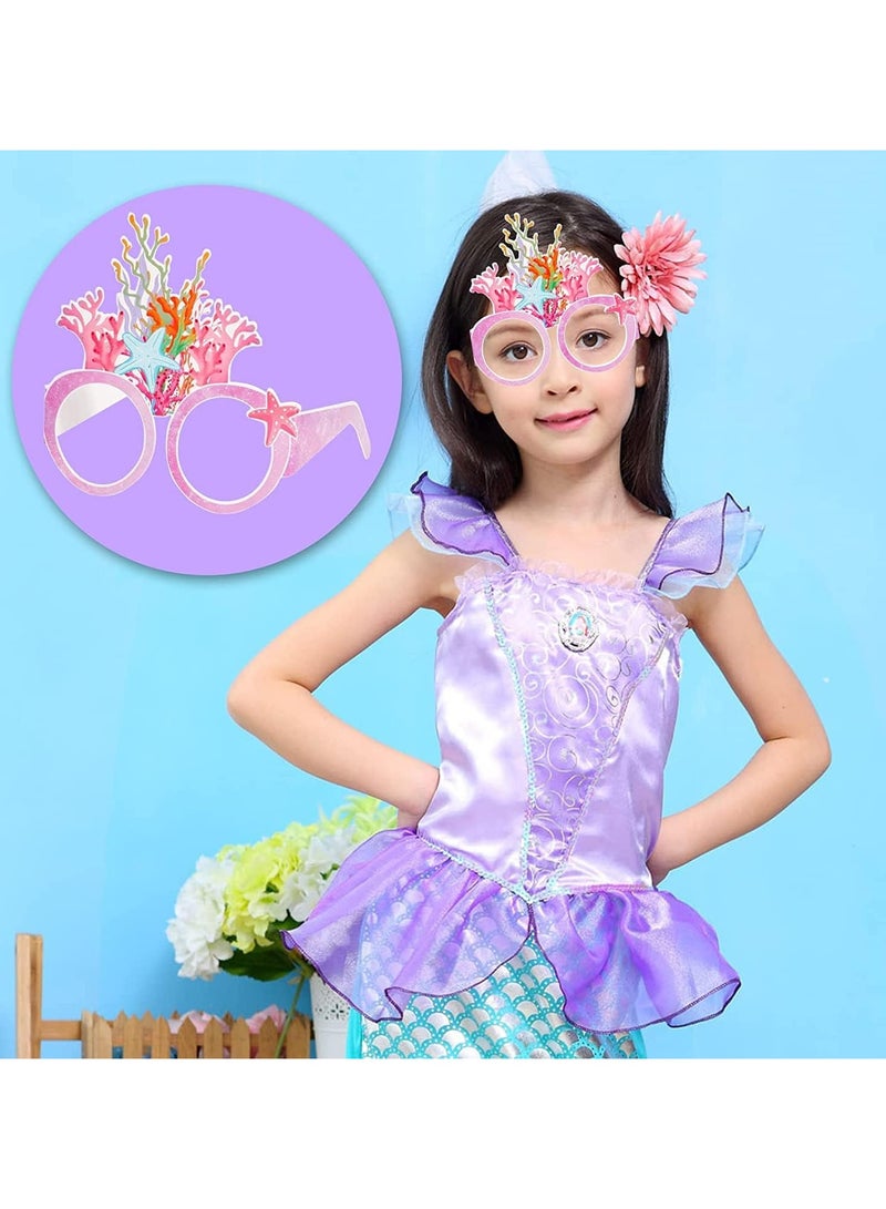 عام “أقنعة ورقية على شكل نظارات لحفلات حورية البحر للأطفال، 24 قطعة، نظارات حفلات للأطفال، لقطات صور حفلة عيد الميلاد للأطفال، نظارات ورقية بتصميم حورية البحر للمناسبات الصيفية، تزيين للأطفال، عناصر تصوير احتفالية.” - Image 4