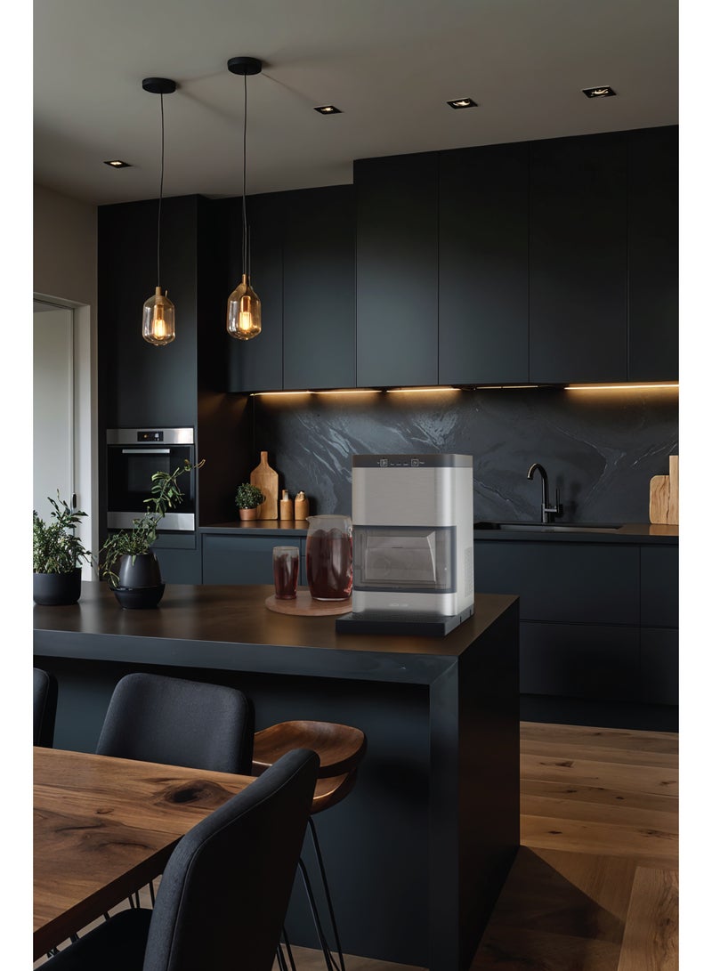 GREEN LION Crystal Sphere Ice Maker with Touch Control Panel / Auto Self-Cleaning Ice Machine / 42 Ice Spheres in 24 Hours / 130W Power / Best Ice Machine for Home Kitchen, Bars and restaurant- Grey - Image 2