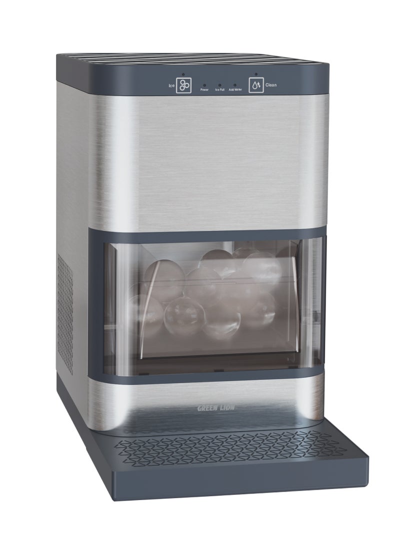 GREEN LION Crystal Sphere Ice Maker with Touch Control Panel / Auto Self-Cleaning Ice Machine / 42 Ice Spheres in 24 Hours / 130W Power / Best Ice Machine for Home Kitchen, Bars and restaurant- Grey - Image 1