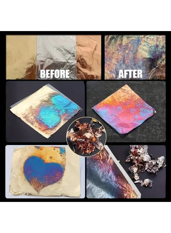 20 Sheets Handmade Burnt Copper Foil Metallic Leaf For Crafts Painting Nail Art Furniture Gilding - Image 4