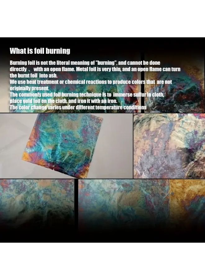 20 Sheets Handmade Burnt Copper Foil Metallic Leaf For Crafts Painting Nail Art Furniture Gilding - Image 3