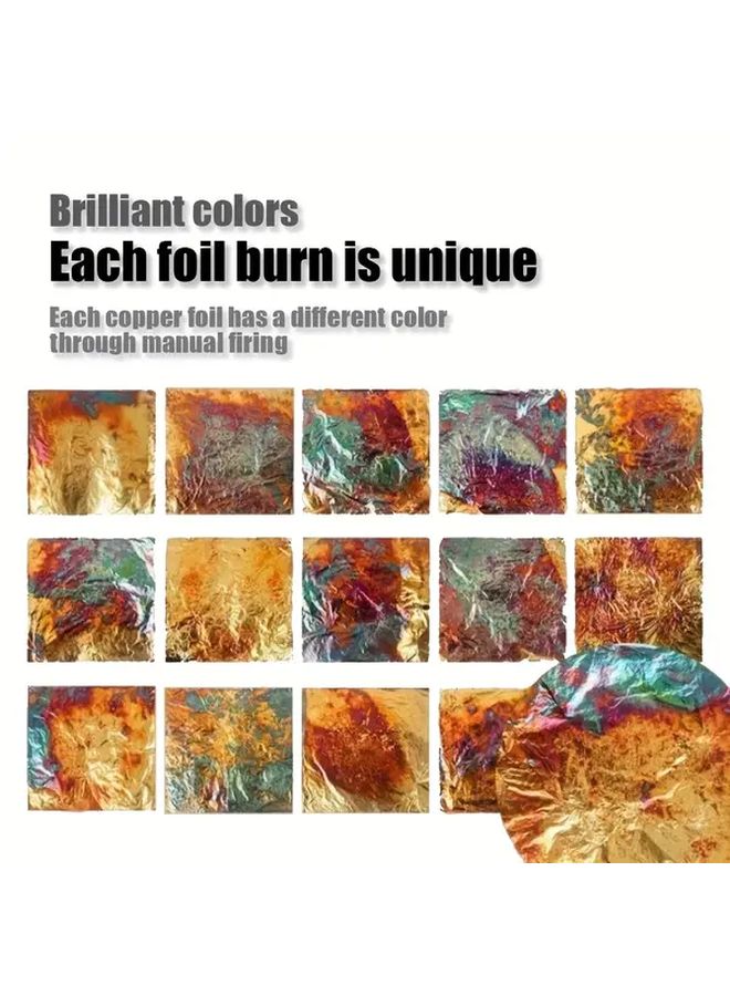 20 Sheets Handmade Burnt Copper Foil Metallic Leaf For Crafts Painting Nail Art Furniture Gilding - Image 5