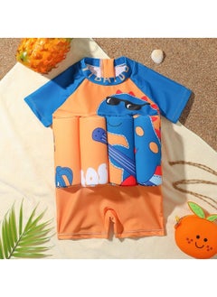 KASTWAVE Kids Baby One-Piece Floatation Swimsuit Float Suit with Adjustable Buoyancy Bathing Suit Cartoon Short Sleeve Swimwear Jumpsuit(3-4 Years)  - Image 3