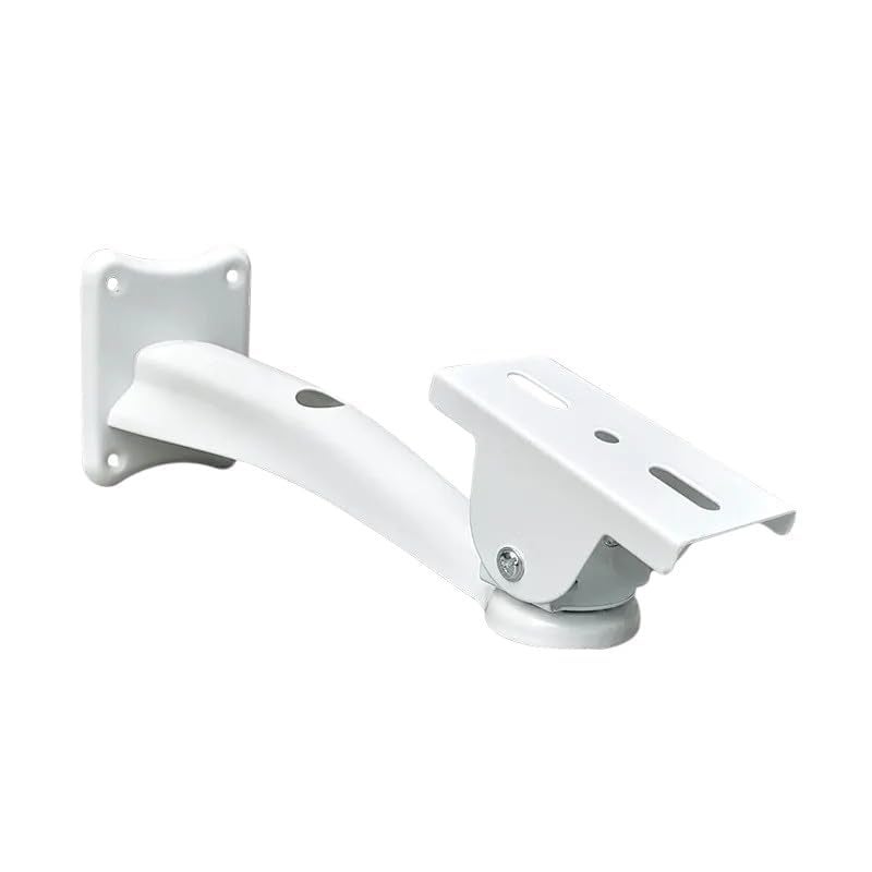 Raise Wall Mounting Bracket/Stand for CCTV Security Camera, Length 25 cm / 9 Inch with Adjustable Angle of 90 Degree, Indoor/Outdoor use, Made of Metal-Iron 7 Process Powder Coated (White) - Image 1