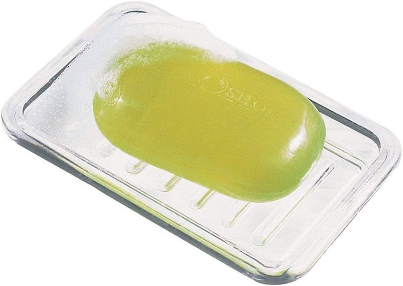 InterDesign iDesign Royal Plastic Rectangular Soap Saver Tray for Bathroom, Shower, and Kitchen - 3.5" x 5.25" - Clear - Image 4