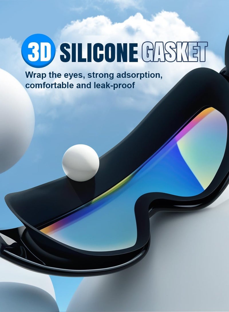 Swimming goggles 2 sets, wide view anti-fog and anti-ultraviolet swimming goggles, suitable for adults, leak-proof, suitable for boys and girls