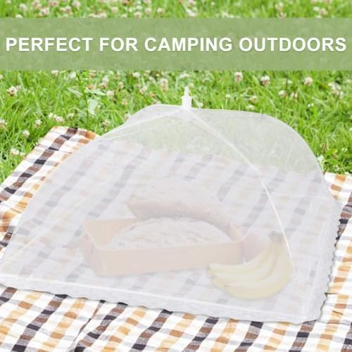 HETNIT HETNIT Food Cover Tents Reusable and Collapsible Screen Net Protectors for Outdoors Parties Picnics BBQs Keep Out Flies Bugs Mosquitoes PopUp Mesh Food Covers Tent Umbrella 17 inch Pack of 2  - Image 3