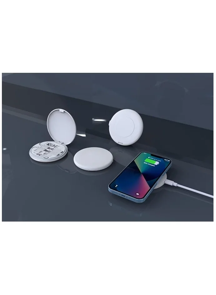 Memorii Multi cable connectors with 15W Wireless Charger Travel Cable Set Pocket USB C to Micro USB Lightning USB A Cable Convertor Adapter Kit