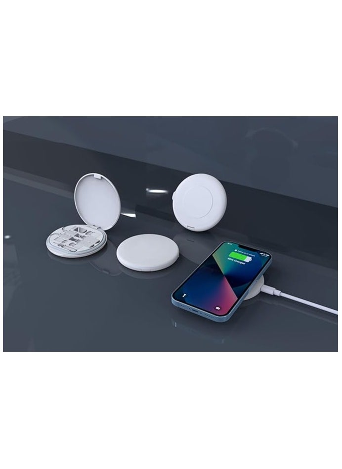 Memorii - Multi cable connectors with 15W Wireless Charger Travel Cable Set Pocket USB C to Micro USB Lightning USB A Cable Convertor Adapter Kit - Image 1