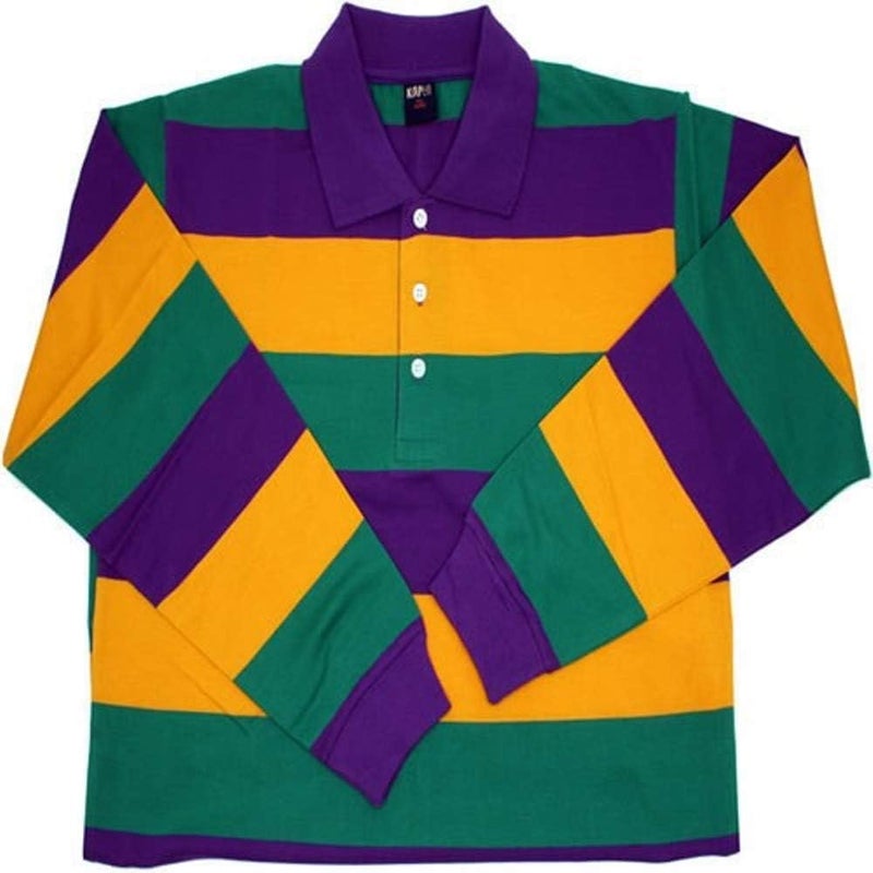 Child Mardi Gras Rugby PGG Shirt - Long Sleeve # 105-XS