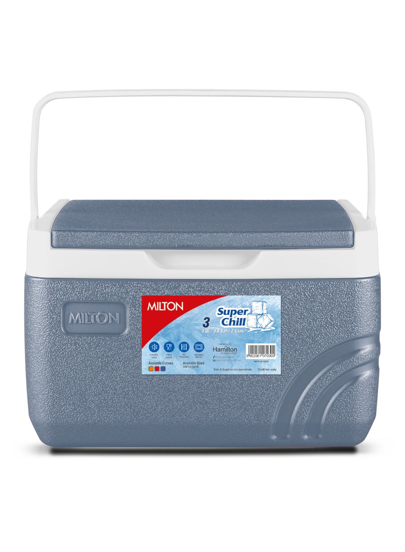 ميلتون صندوق ثلج 3 لتر رمادي/ابيض