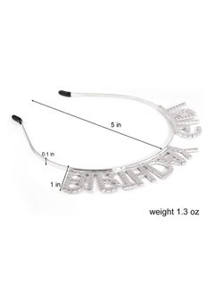 Generic Birthday Party Rhinestone Alphabet Birthday Hair Hoop, GirL's Birthday GirL Headband Headdress, Crown Crystal With Diamond (Pink)  - Image 2
