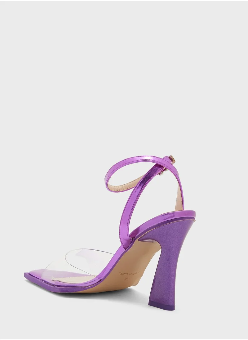 Ginger Clear Strap High Heeled Sandals