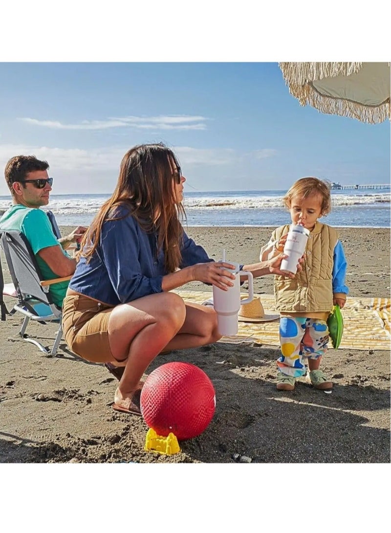 Stanley 40oz Quencher H20 Flowstate Stainless Steel Vacuum Insulated Tumbler with Lid and Straw for Water, Iced Tea or Coffee, Smoothie and More, Cream (Pink) - Image 3