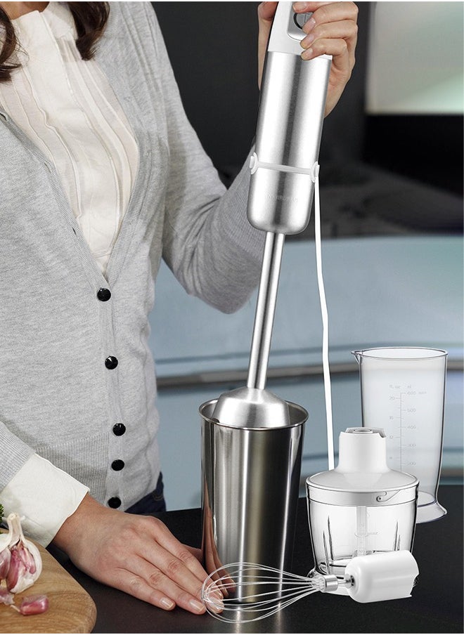 INKBIRD Hand Blender 4-in-1 Stainless Steel Stem with Chopper and Whisk 6-Speed Immersion Stick Blender 500W Food Grinder Container Smoothie Maker for Infant Puree Meat Vegetable Egg Sauces