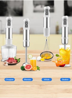 INKBIRD INKBIRD Hand Blender 4-in-1 Stainless Steel Stem with Chopper and Whisk 6-Speed Immersion Stick Blender 500W Food Grinder Container Smoothie Maker for Infant Puree Meat Vegetable Egg Sauces  - Image 5