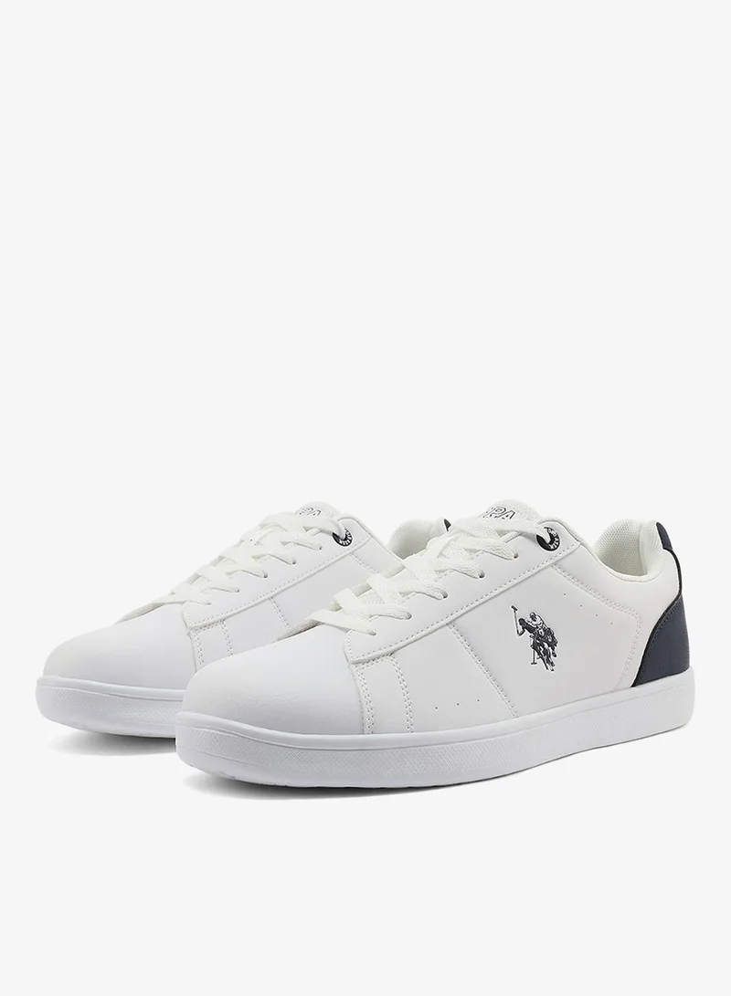 U.S. Polo Assn. white Men's White Sneakers - Lightweight, Breathable and Comfortable Shoes for Men | Best Price UAE