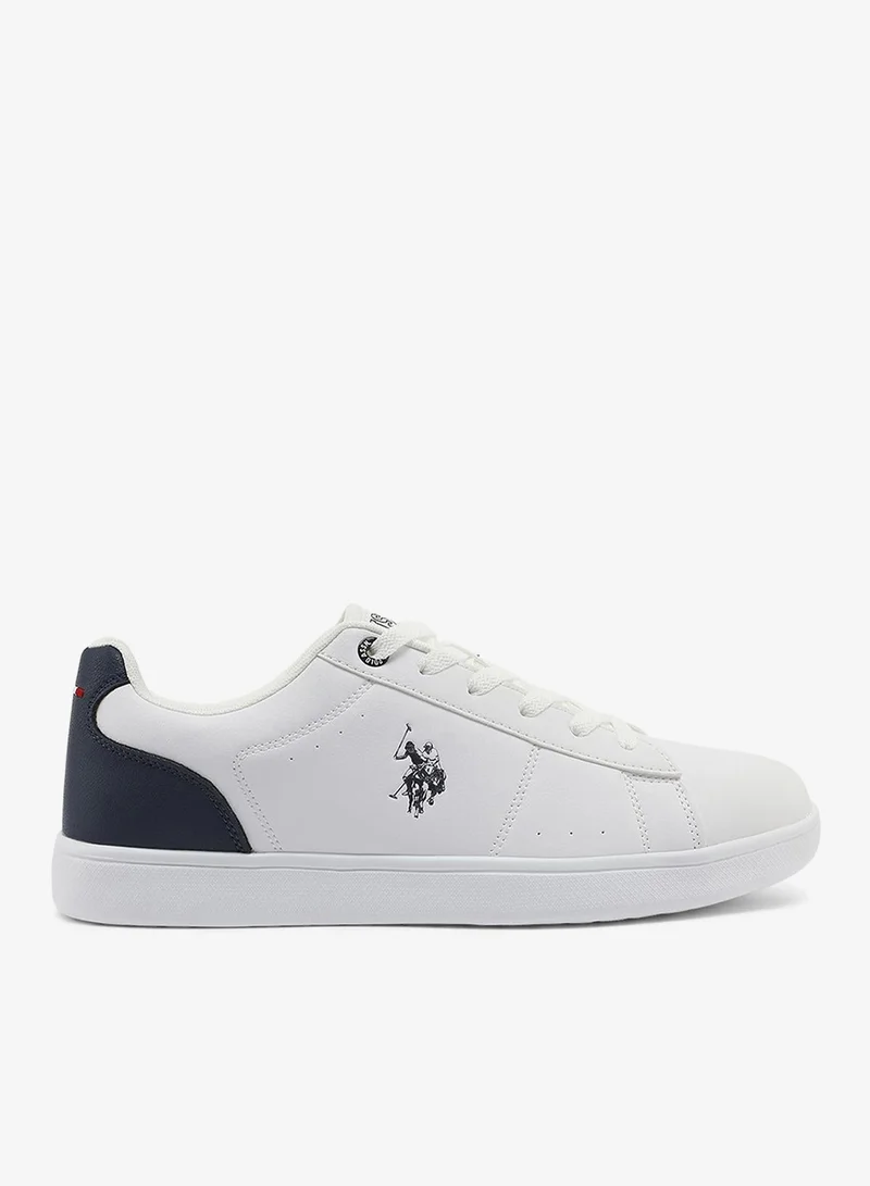 U.S. Polo Assn. white Men's White Sneakers - Lightweight, Breathable and Comfortable Shoes for Men | Best Price UAE