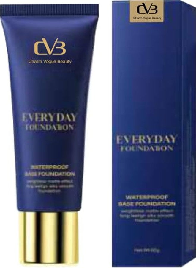 CVB Everyday Waterproof Base Foundation | Long-Lasting Liquid Foundation for All Skin Types | 50g (Natural Beige) - Image 1