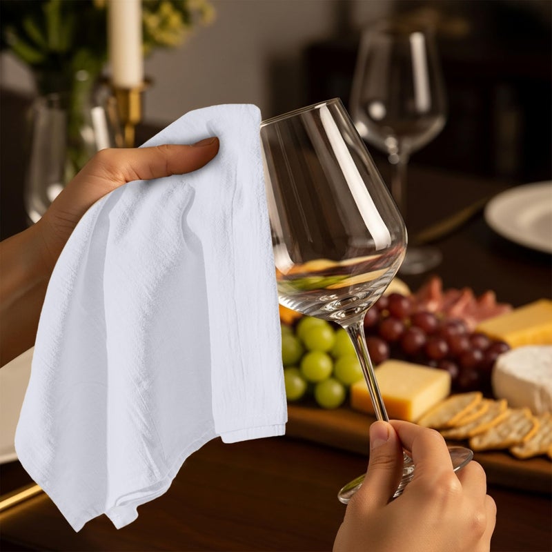 Utopia Kitchen White Flour Sack Towels [12 Pack - 28 x 28 Inch] 100% Cotton Tea Towels for Cleaning & Drying - Highly Absorbent Kitchen Dish Cloth - Image 5