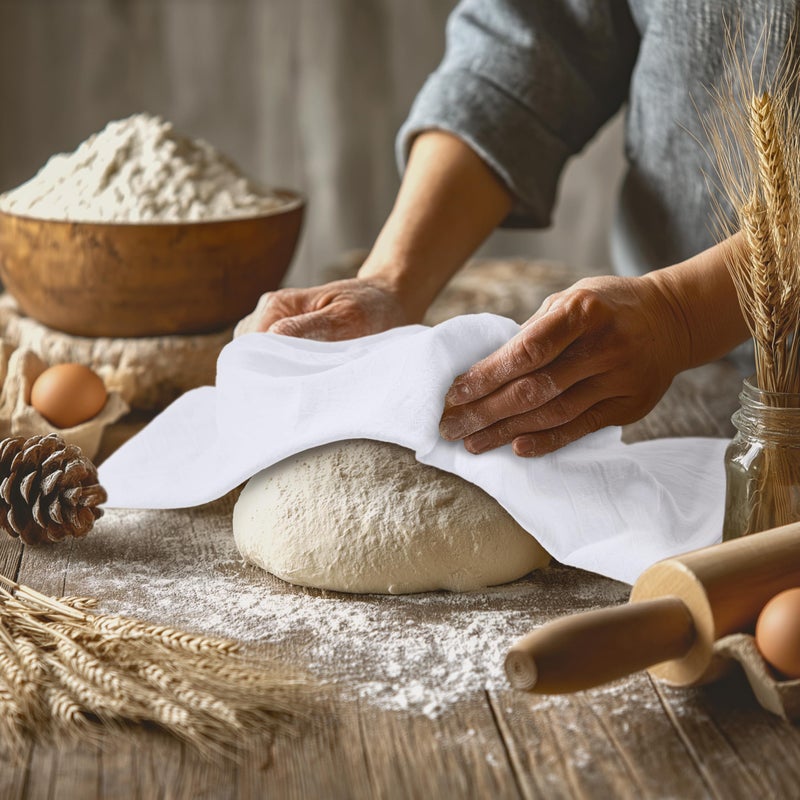 Utopia Kitchen White Flour Sack Towels [12 Pack - 28 x 28 Inch] 100% Cotton Tea Towels for Cleaning & Drying - Highly Absorbent Kitchen Dish Cloth - Image 3