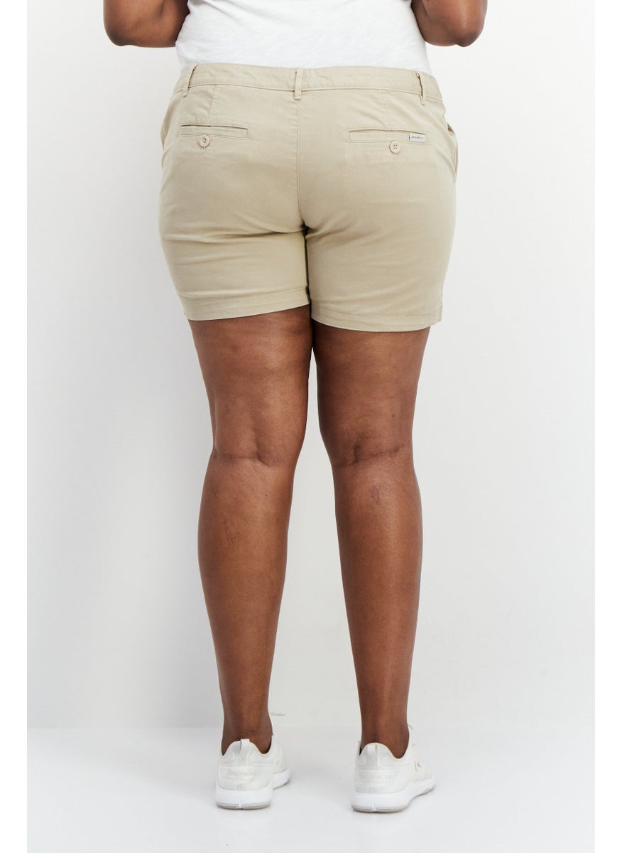 Eddie Bauer - Women Plain Short, Khaki - Image 1