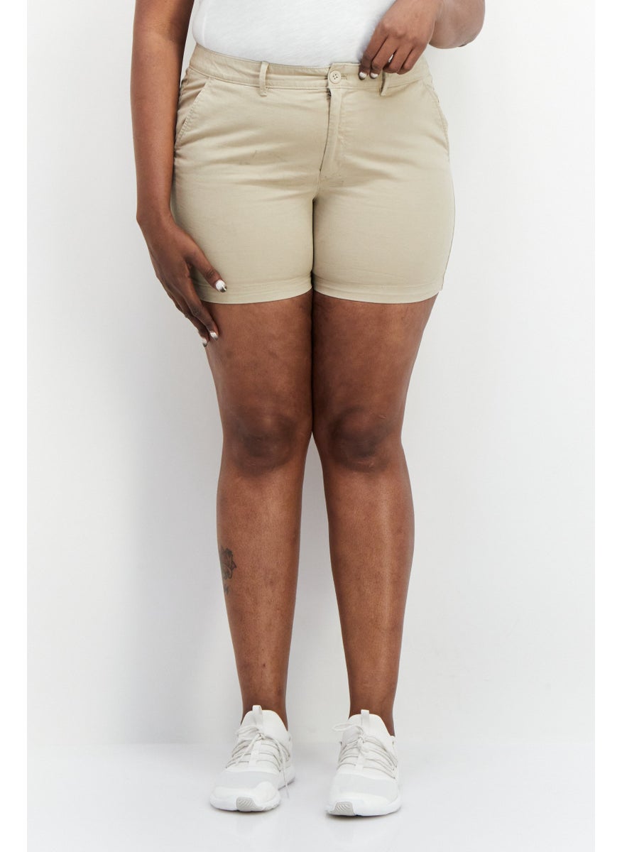 Eddie Bauer - Women Plain Short, Khaki - Image 1