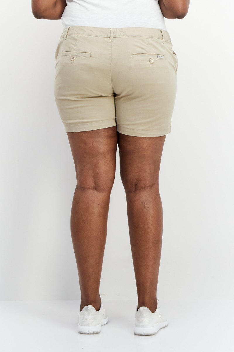 Eddie Bauer شورتات نسائية بسيطة، كاكي - Image 4