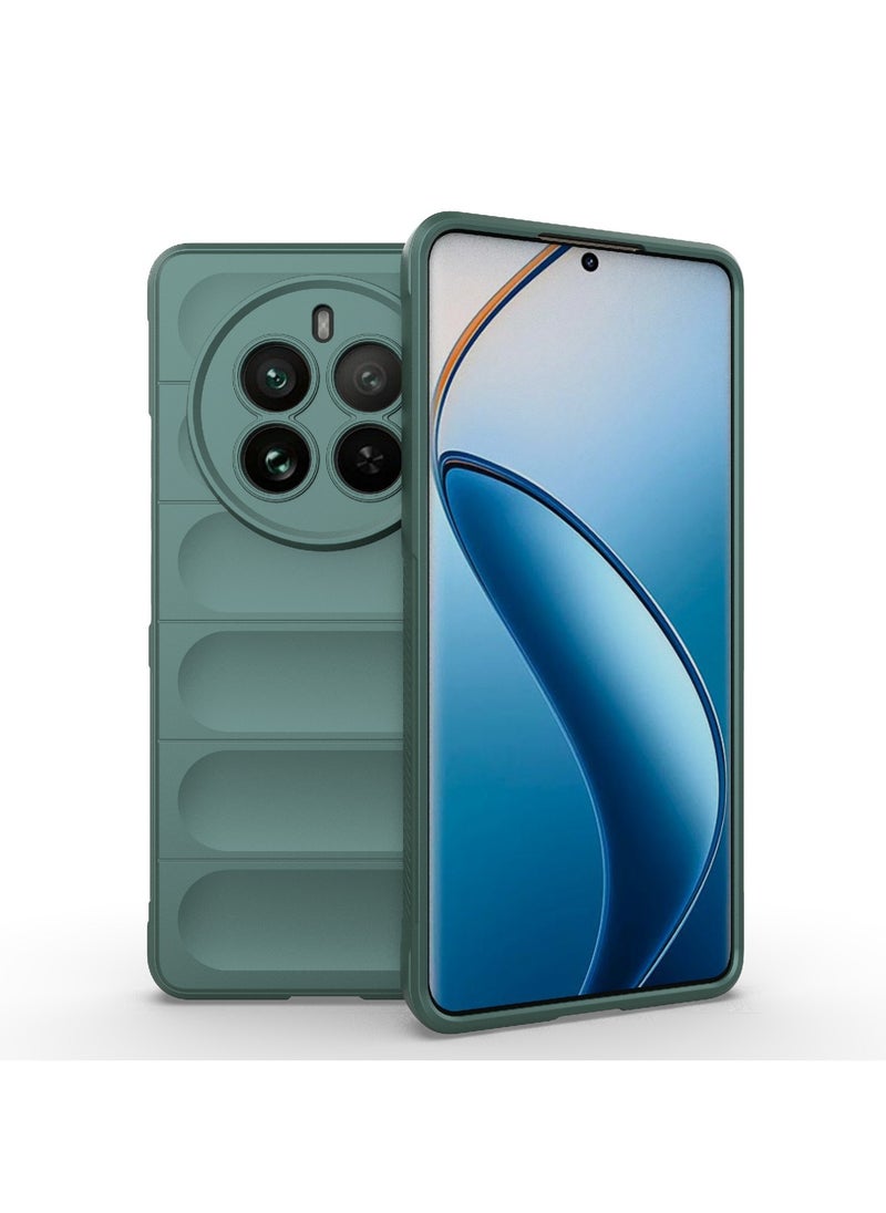Generic Phone case cover Magic Shield TPU + Silicone Shockproof Phone Case For Realme 12 Pro / Realme 12 Pro Plus / Realme P1 Pro  (Dark Green)  - Image 1