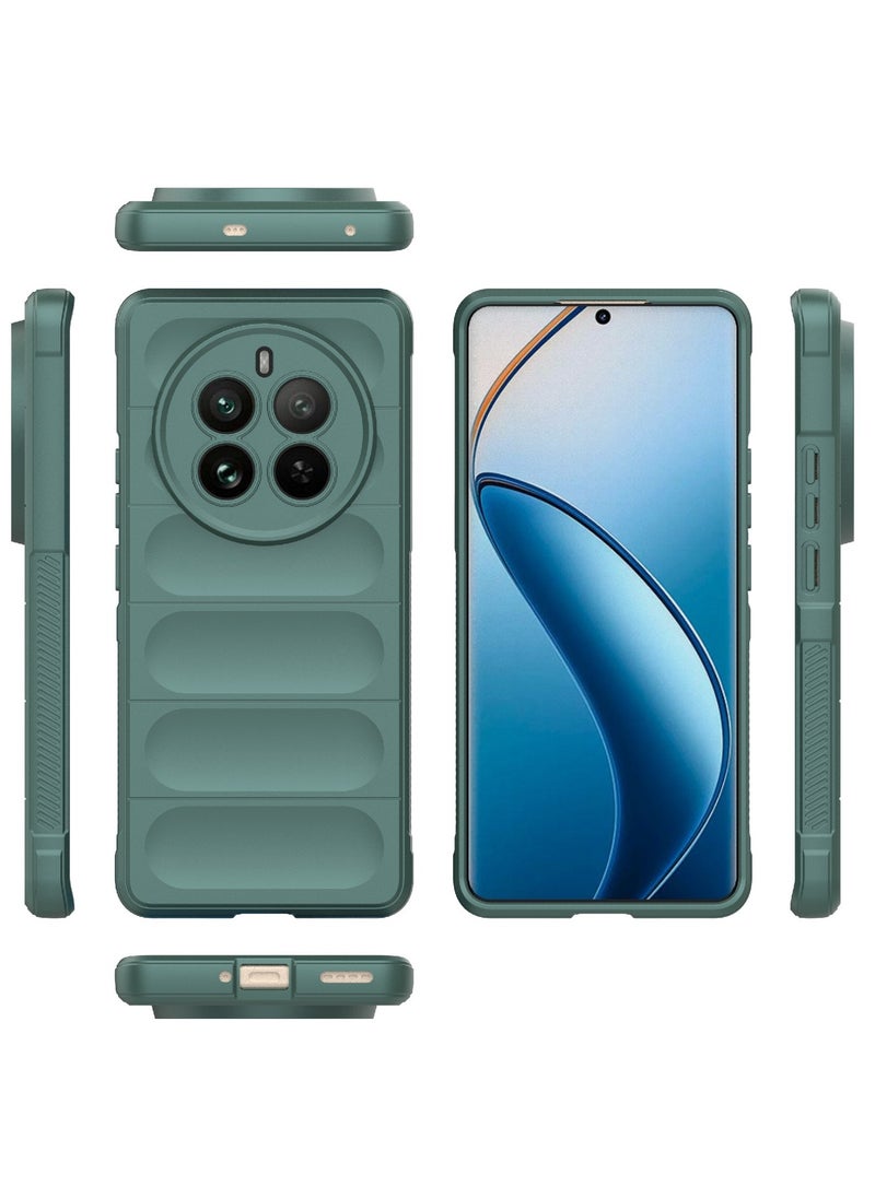 Generic Phone case cover Magic Shield TPU + Silicone Shockproof Phone Case For Realme 12 Pro / Realme 12 Pro Plus / Realme P1 Pro  (Dark Green)  - Image 3