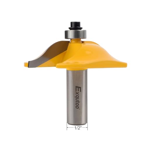 Exqutoo 1PCS 1/2" Shank 2-1/2" Diameter Raised Panel Cabinet Door Making Router Bit Woodworking Tools Door & Window Router Bit - Image 1