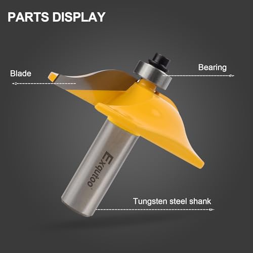 Exqutoo 1PCS 1/2" Shank 2-1/2" Diameter Raised Panel Cabinet Door Making Router Bit Woodworking Tools Door & Window Router Bit - Image 4