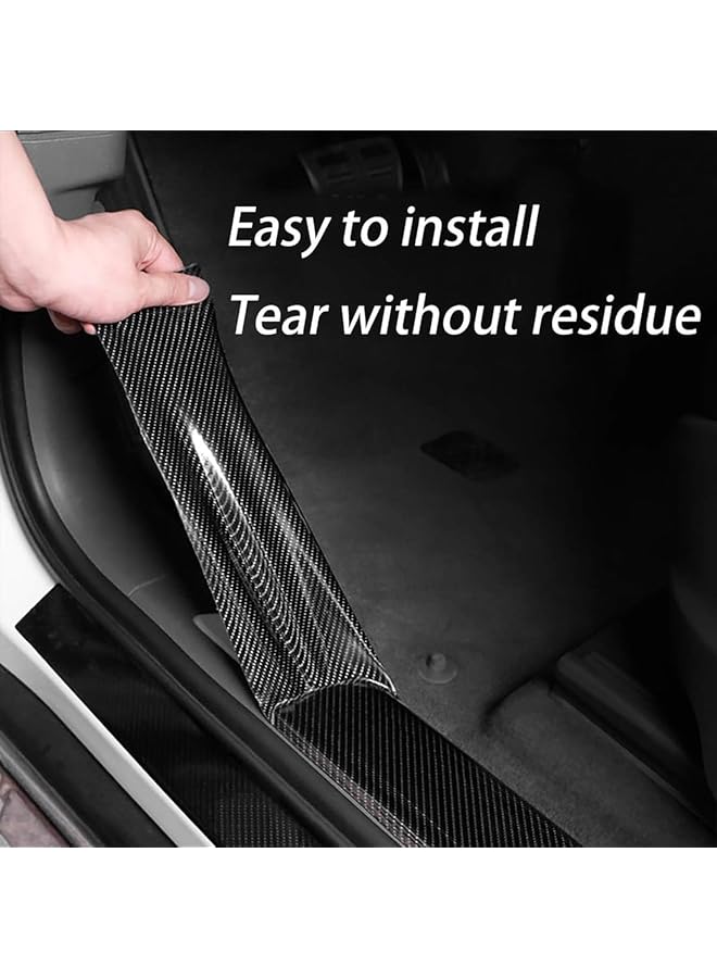 Linjie Automotive Wrap Film,Anti-Collision Car Door Edge Guard, 5D Carbon Fiber Car Protector Tape For Most Car (1.2In X 33Ft, Black) - Image 4