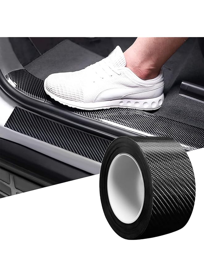 Linjie Automotive Wrap Film,Anti-Collision Car Door Edge Guard, 5D Carbon Fiber Car Protector Tape For Most Car (1.2In X 33Ft, Black) - Image 1
