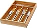 YBM HOME YBM HOME YBM Home 100% Bamboo Kitchen Utensil, Flatware, Cutlery Drawer Organizer Tray 338 (1, 5 Compartment Fixed)  - Image 2