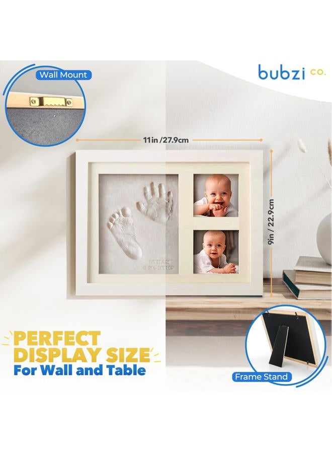Bubzi Co Baby Footprint Kit, Baby Foot and Hand Print Kit, Baby Keepsake Frame, Nursery Pictures Frames, Hand Print Mold Kit, New Mom Gifts, Baby Newborn Essentials Must Haves, Baby Shower Gifts - Image 4