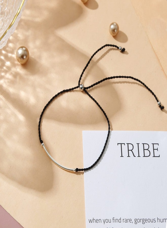 RareLove أساور صداقات مجموعة أصدقاء RareLove TRIBE للنساء، أساور بار فضية قابلة للتعديل لرفيقات العروس، هدايا ذات معنى لأفضل الأصدقاء، مجوهرات ملهمة تحفيزية - Image 4